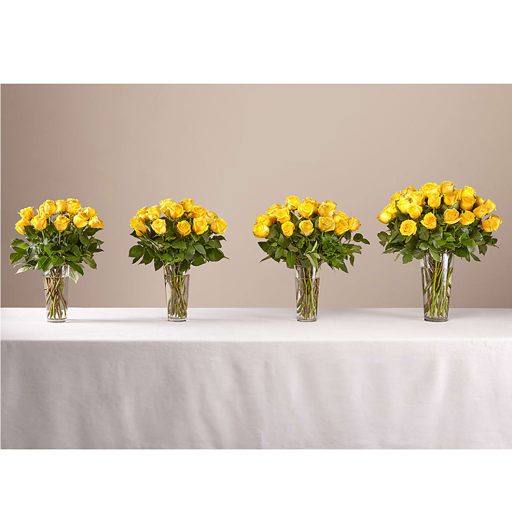 Long Stem Yellow Rose Bouquet – Flora Ventures Llc, Newmarket NH