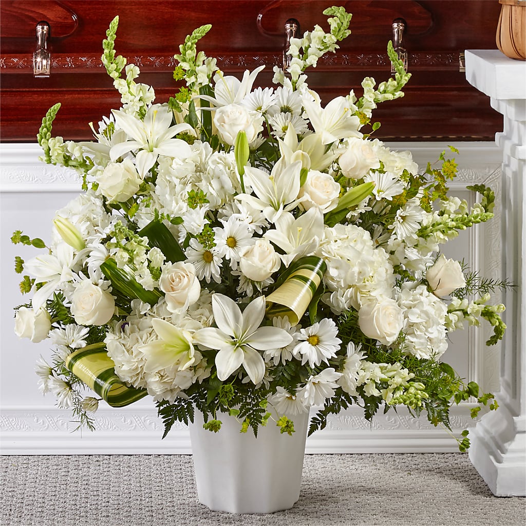 Thoughts of Tranquility Floor Basket – Flora Ventures Llc, Newmarket NH