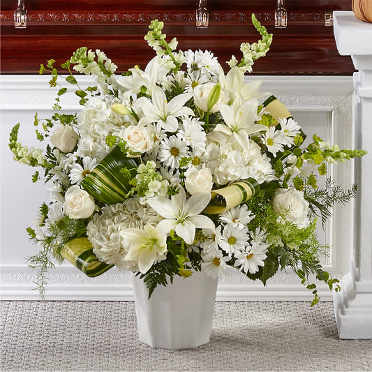 Thoughts of Tranquility Floor Basket – Flora Ventures Llc, Newmarket NH
