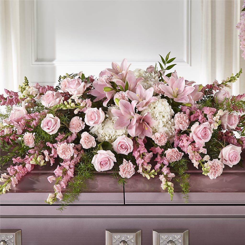 Life & Remembrance Casket Spray – Flora Ventures Llc, Newmarket NH