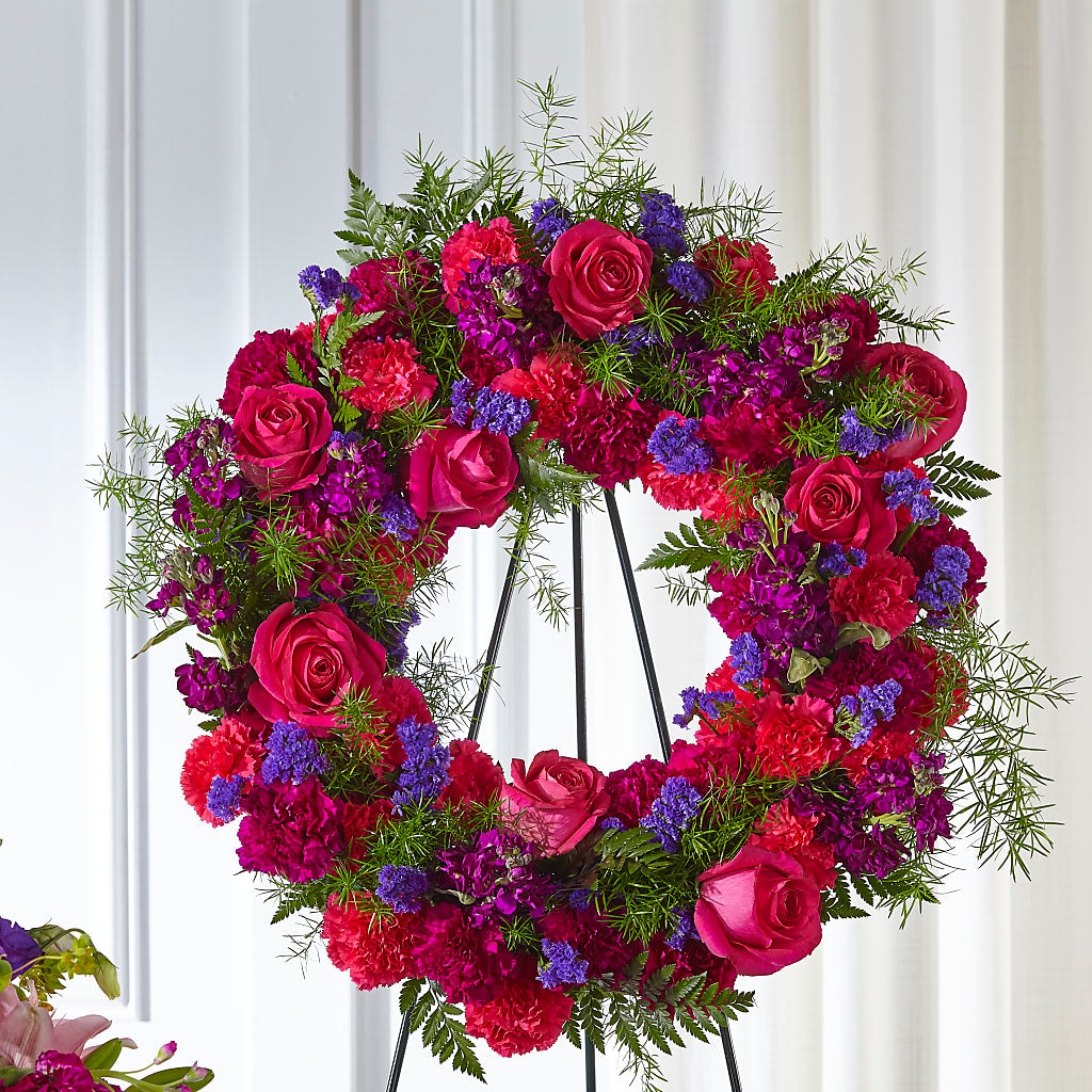 Calming Colors Wreath – Flora Ventures Llc, Newmarket NH