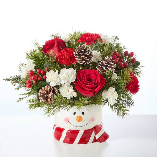 Jolly Snowman Bouquet –  Flora Ventures Llc, Newmarket NH