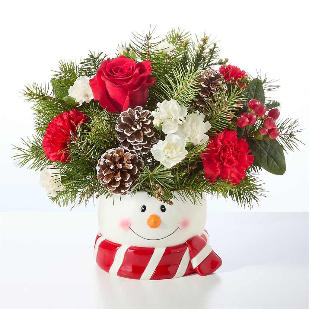 Jolly Snowman Bouquet –  Flora Ventures Llc, Newmarket NH