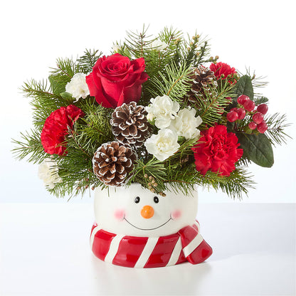 Jolly Snowman Bouquet –  Flora Ventures Llc, Newmarket NH