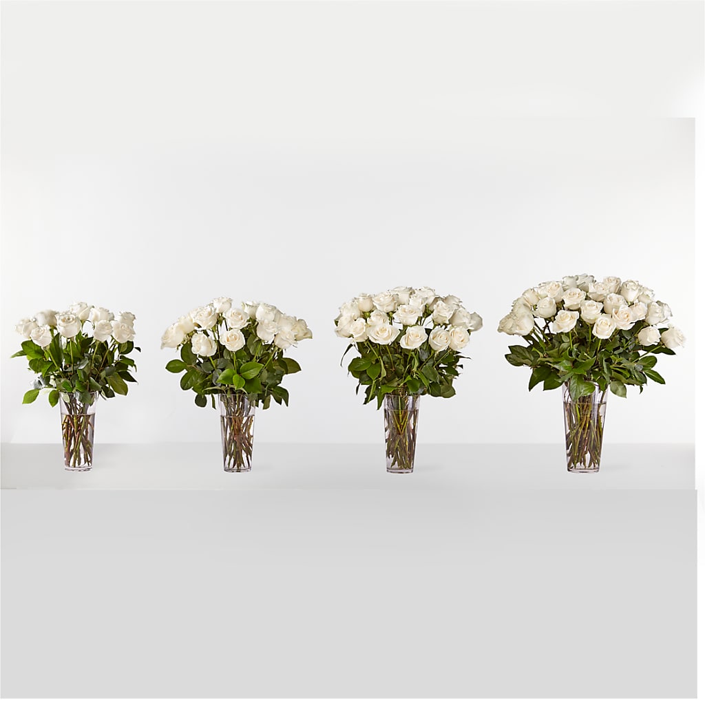 Long Stem White Rose Bouquet –  Flora Ventures Llc, Newmarket NH