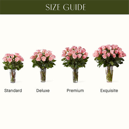 Long Stem Pink Rose Bouquet –  Flora Ventures Llc, Newmarket NH