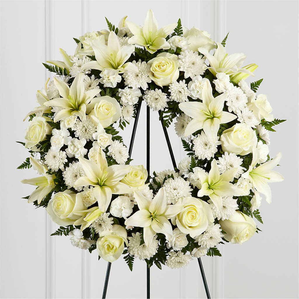 Treasured Tribute Wreath –  Flora Ventures Llc, Newmarket NH