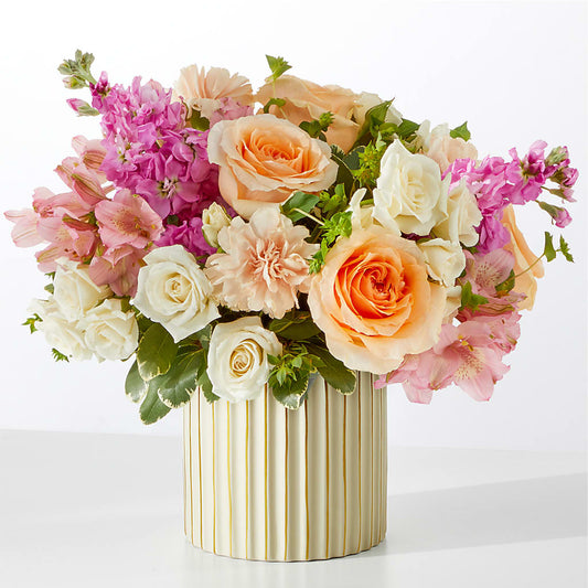Paradise Bouquet with Ivory Vase –  Flora Ventures Llc, Newmarket NH
