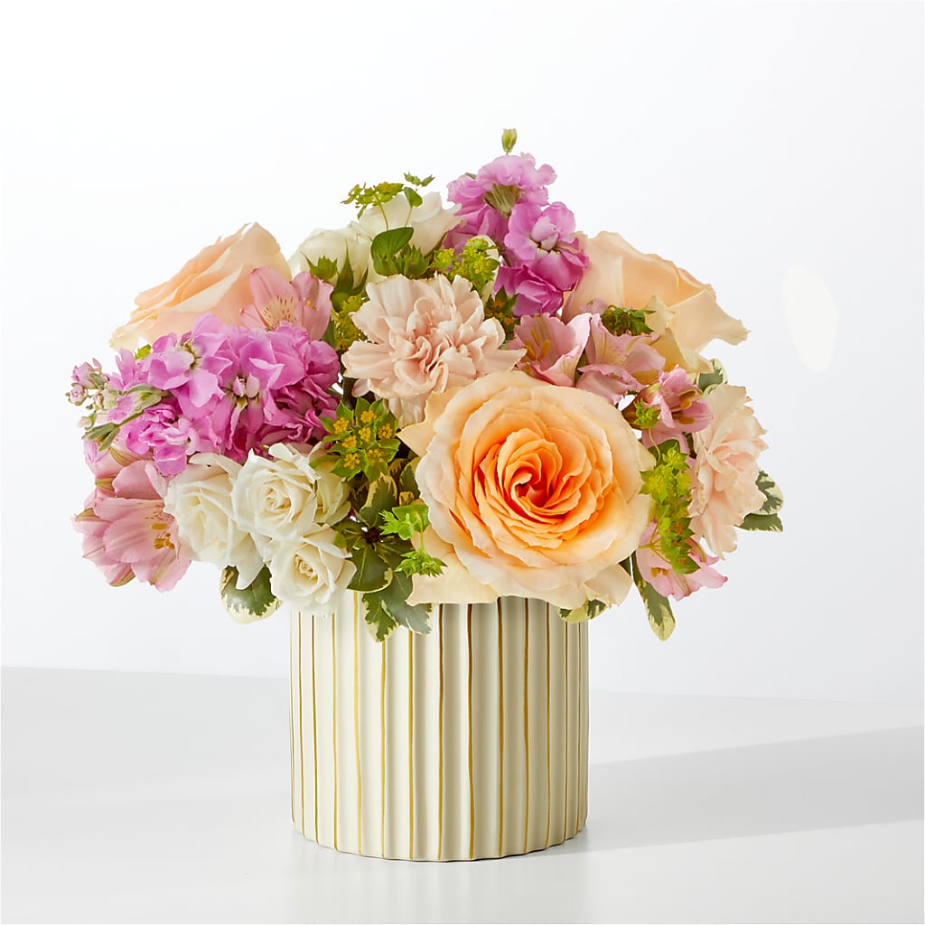 Paradise Bouquet with Ivory Vase –  Flora Ventures Llc, Newmarket NH
