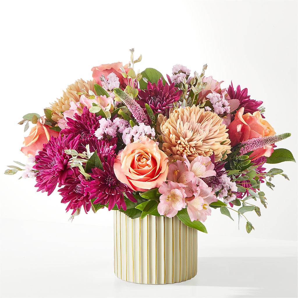 Berry Cobbler Bouquet with Ivory Vase –  Flora Ventures Llc, Newmarket NH