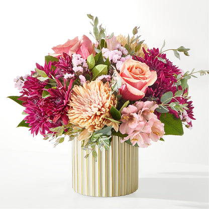 Berry Cobbler Bouquet with Ivory Vase –  Flora Ventures Llc, Newmarket NH