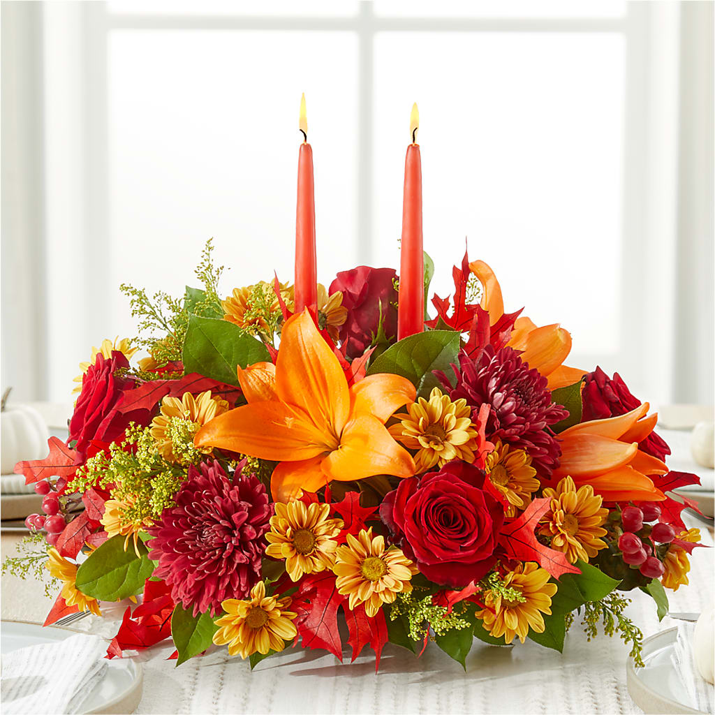 Autumn's Embrace Centerpiece –  Flora Ventures Llc, Newmarket NH