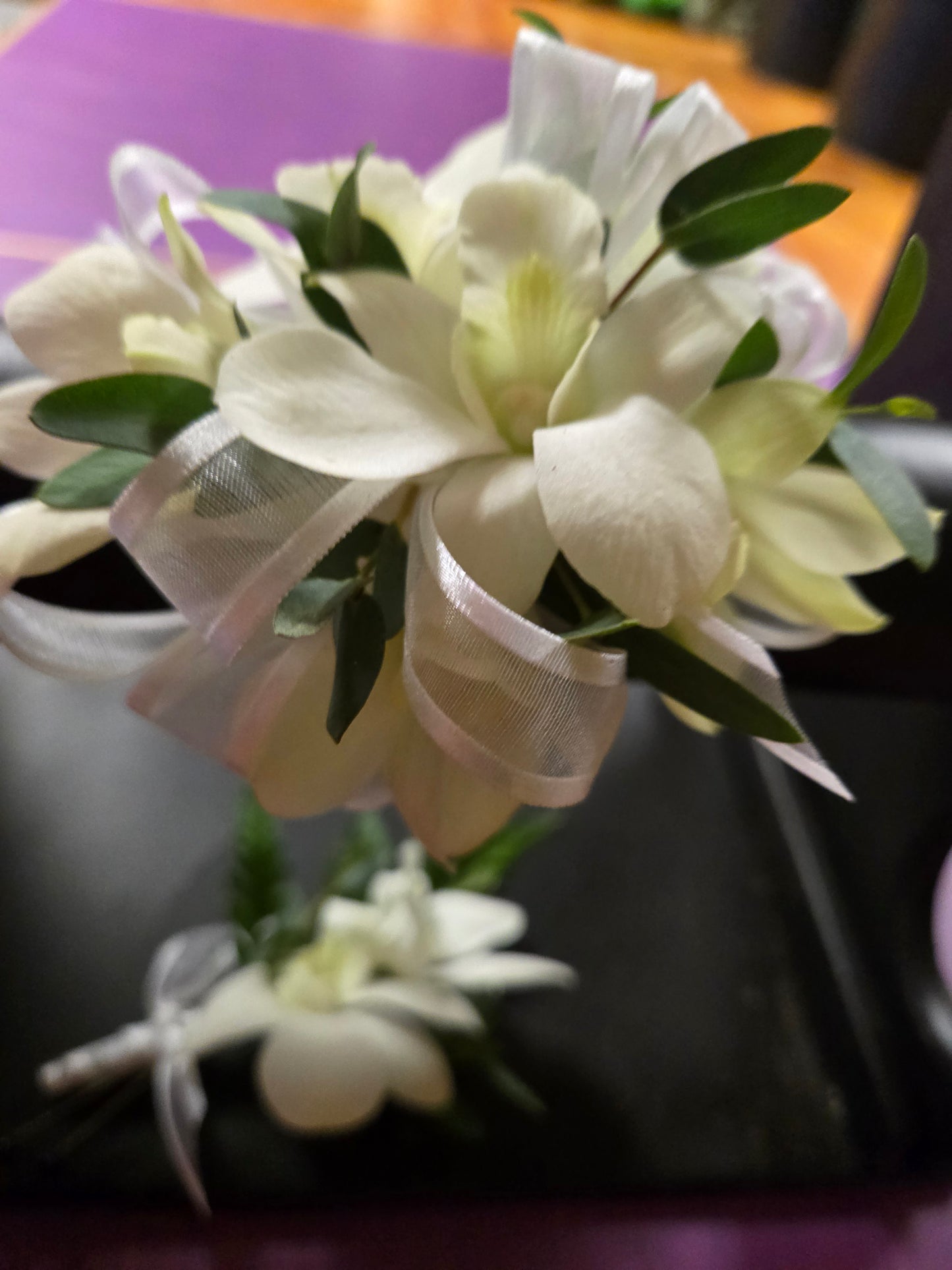 White dendrobium orchids